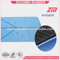 size customized blue yoga mat, PU + NR sheet